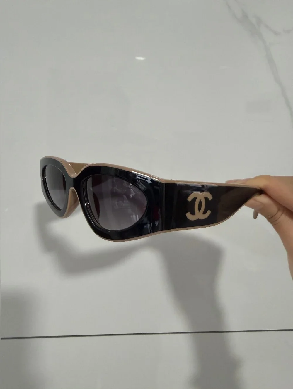 Chanel Cat-Eye Sunglasses with CC Emblem